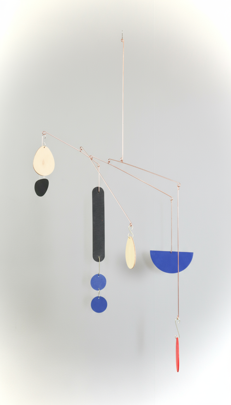 Kinetic Mobile N.11 - Bauhaus Inspired Color Palette