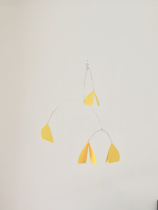 4-Yellow Butterflies, Kinetic Mobile